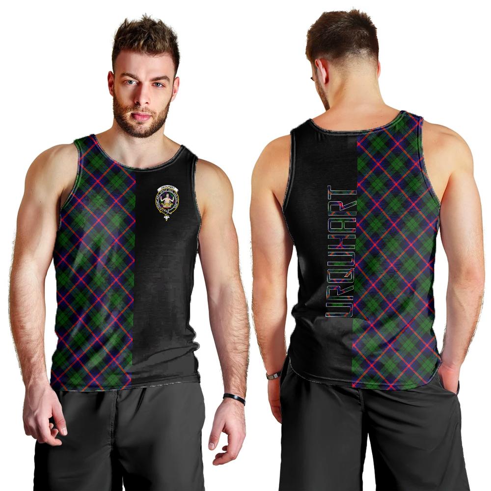 Urquhart Modern Tartan Crest Men's Tank Top - Cross Style