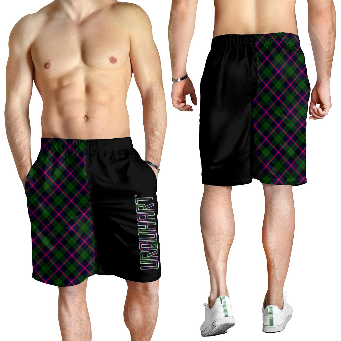 Urquhart Modern Tartan Crest Men's Short - Cross Style