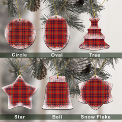 Walker Tartan Christmas Ceramic Ornament - Snow Style