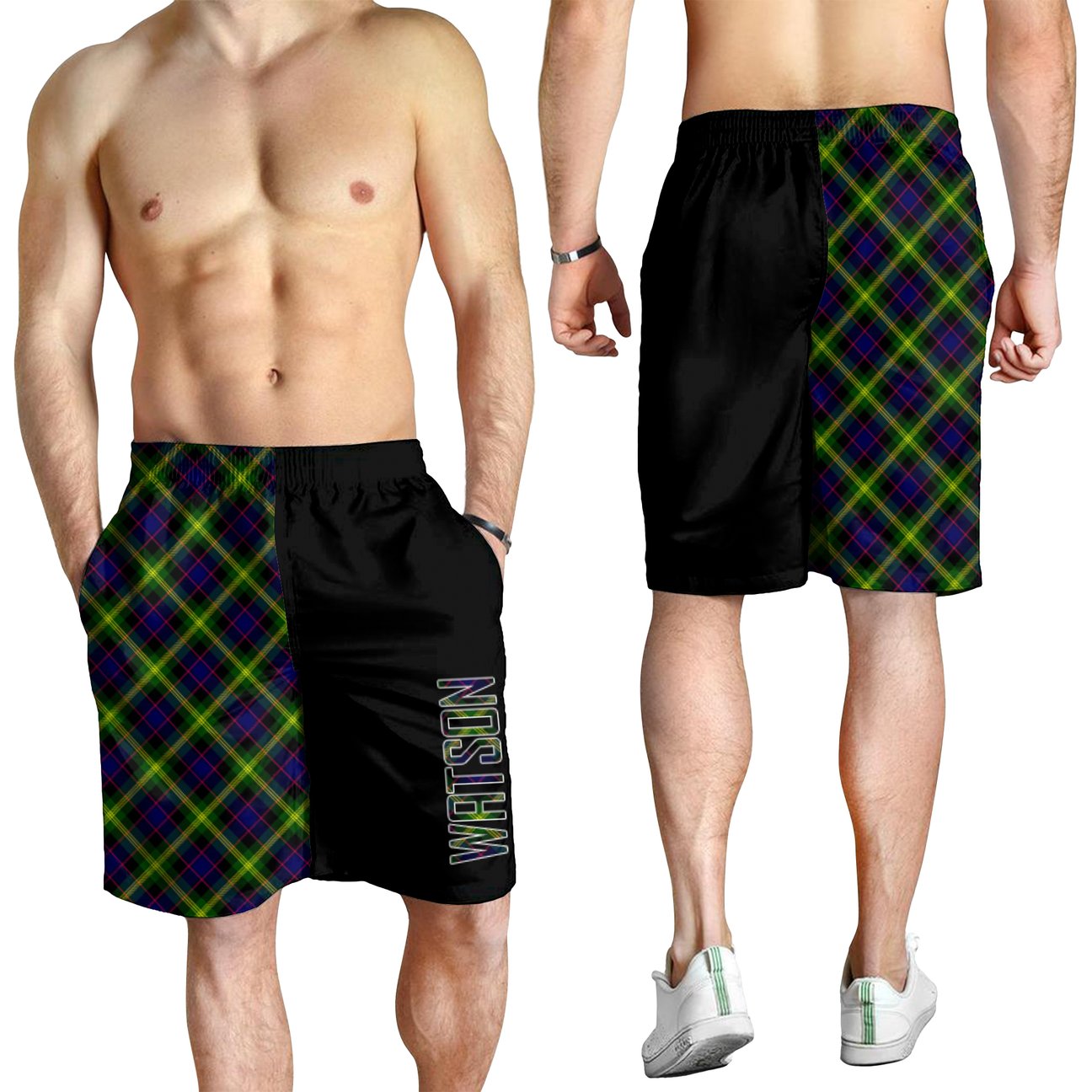 Watson Modern Tartan Crest Men's Short - Cross Style