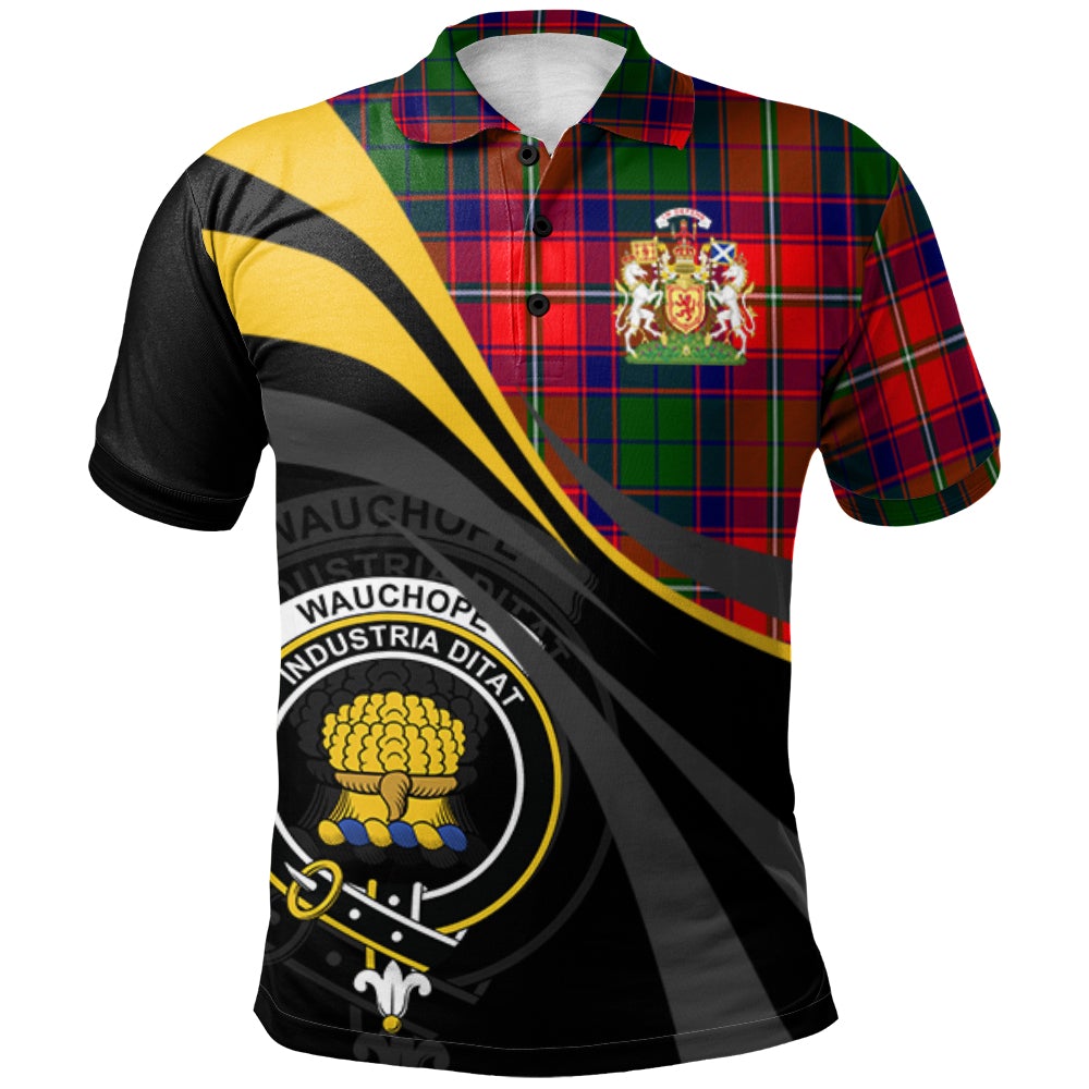 Wauchope Tartan Polo Shirt - Royal Coat Of Arms Style