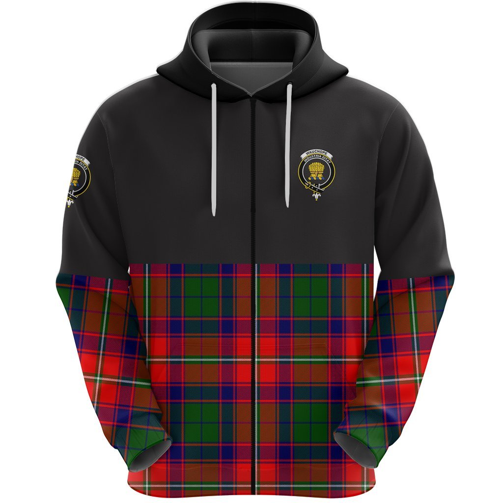 Wauchope Clan Half Of Tartan Zipper Hoodie