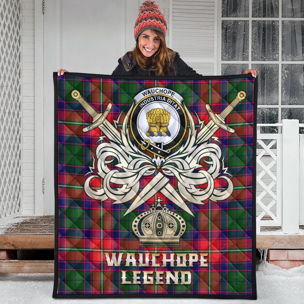 Wauchope Tartan Crest Legend Gold Royal Premium Quilt