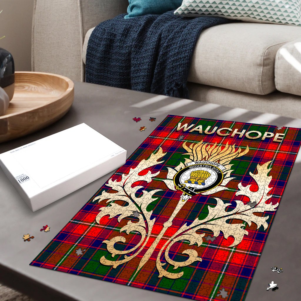 Wauchope Tartan Crest Thistle Jigsaw Puzzles