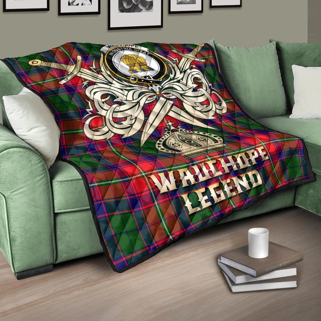 Wauchope Tartan Crest Legend Gold Royal Premium Quilt