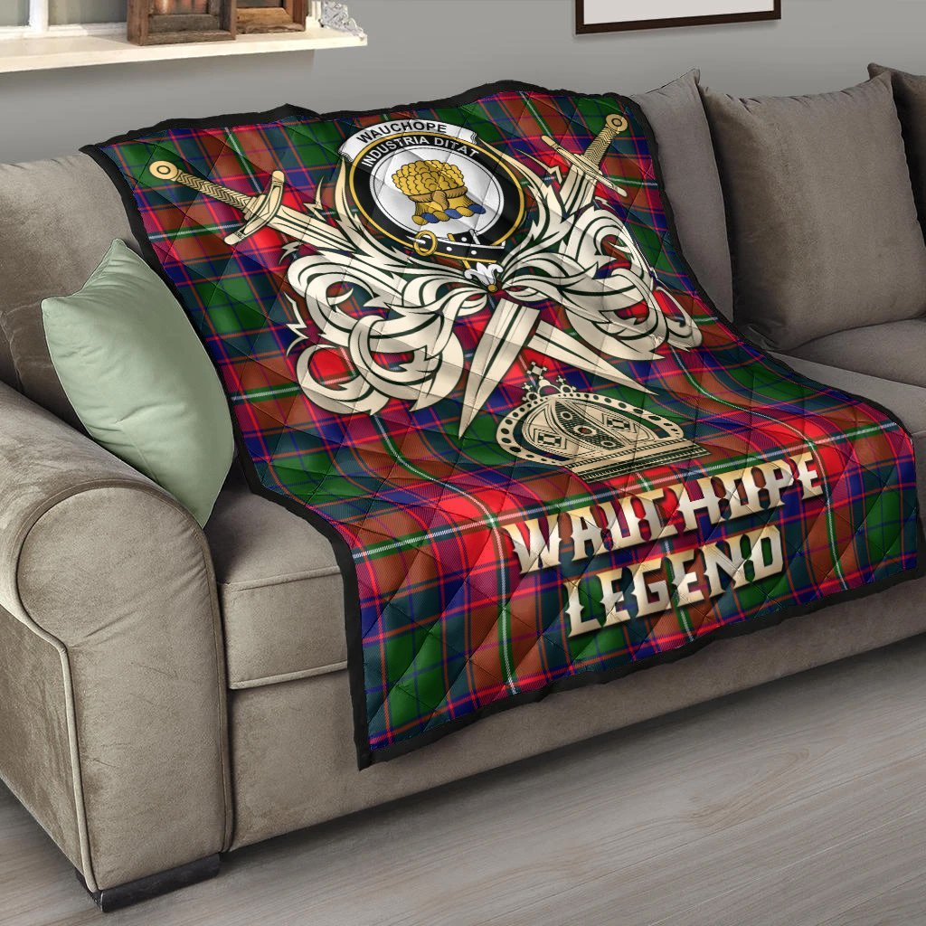 Wauchope Tartan Crest Legend Gold Royal Premium Quilt