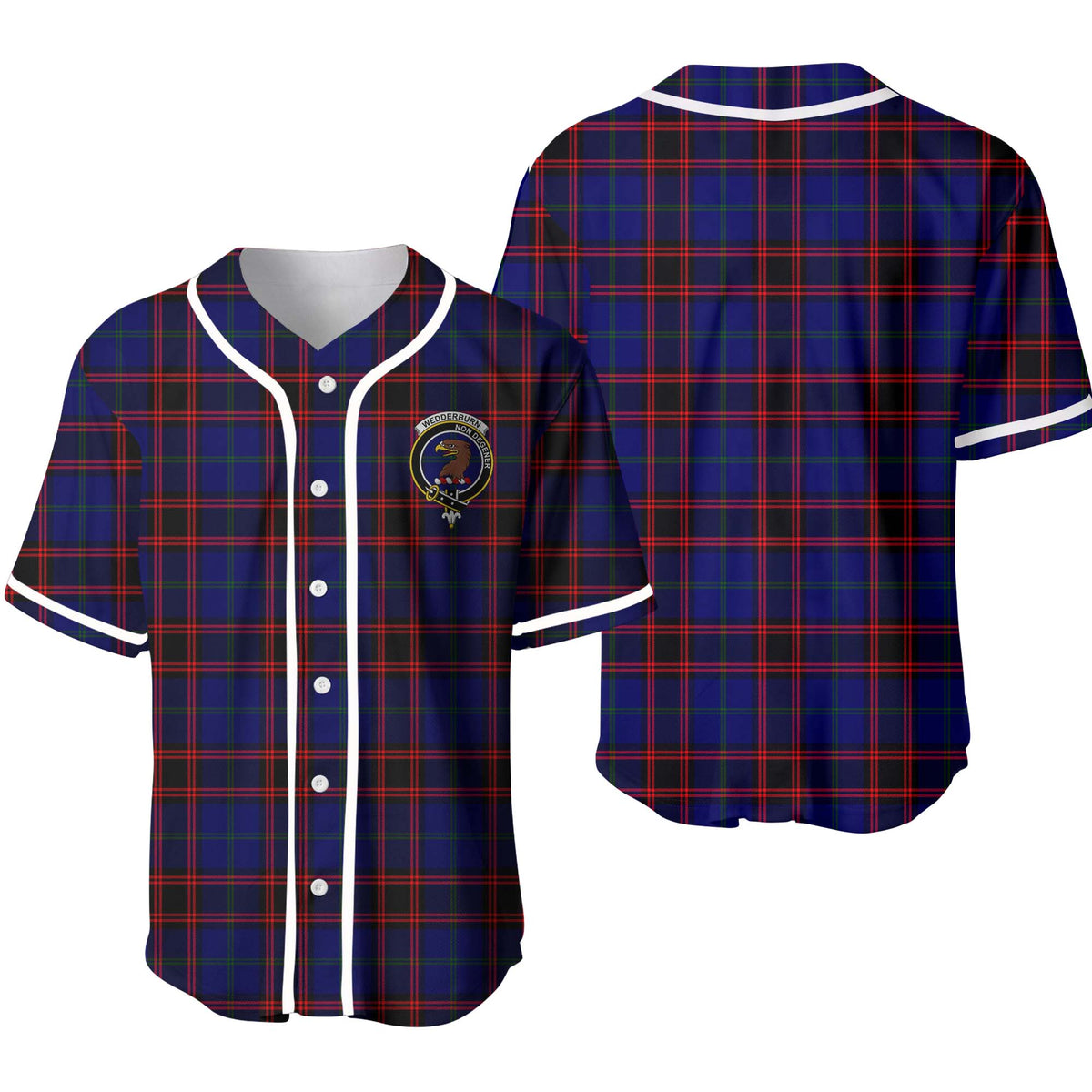 Wedderburn Tartan Unisex Baseball Jersey