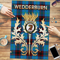 Wedderburn Tartan Crest Thistle Jigsaw Puzzles