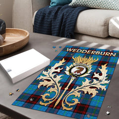 Wedderburn Tartan Crest Thistle Jigsaw Puzzles