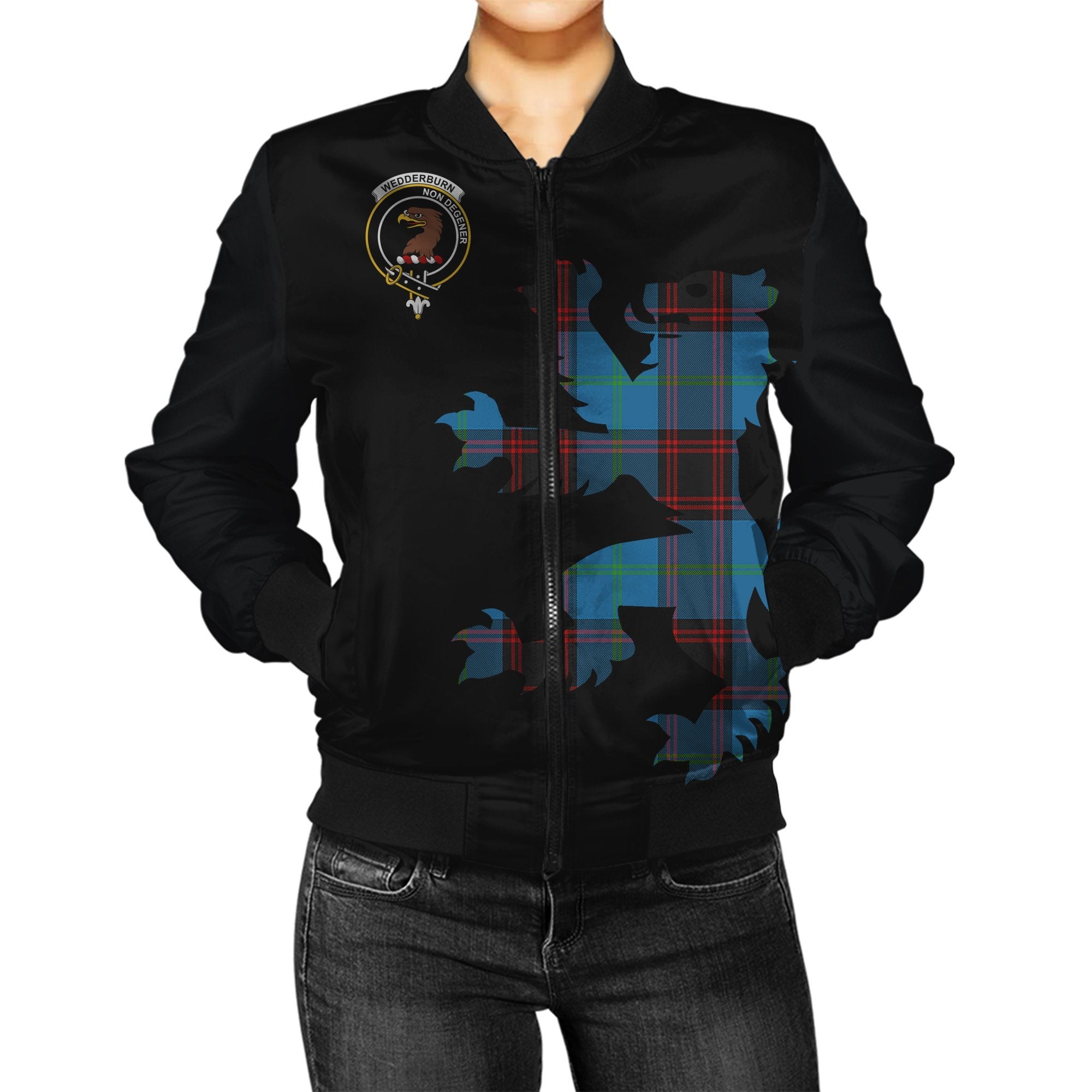 Wedderburn Tartan Bomber Jacket Lion & Thistle