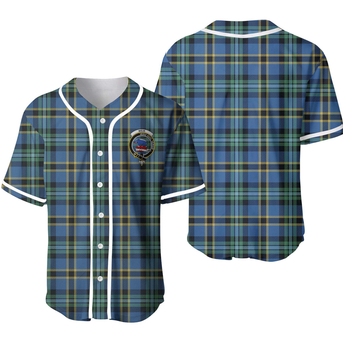 Weir Tartan Unisex Baseball Jersey