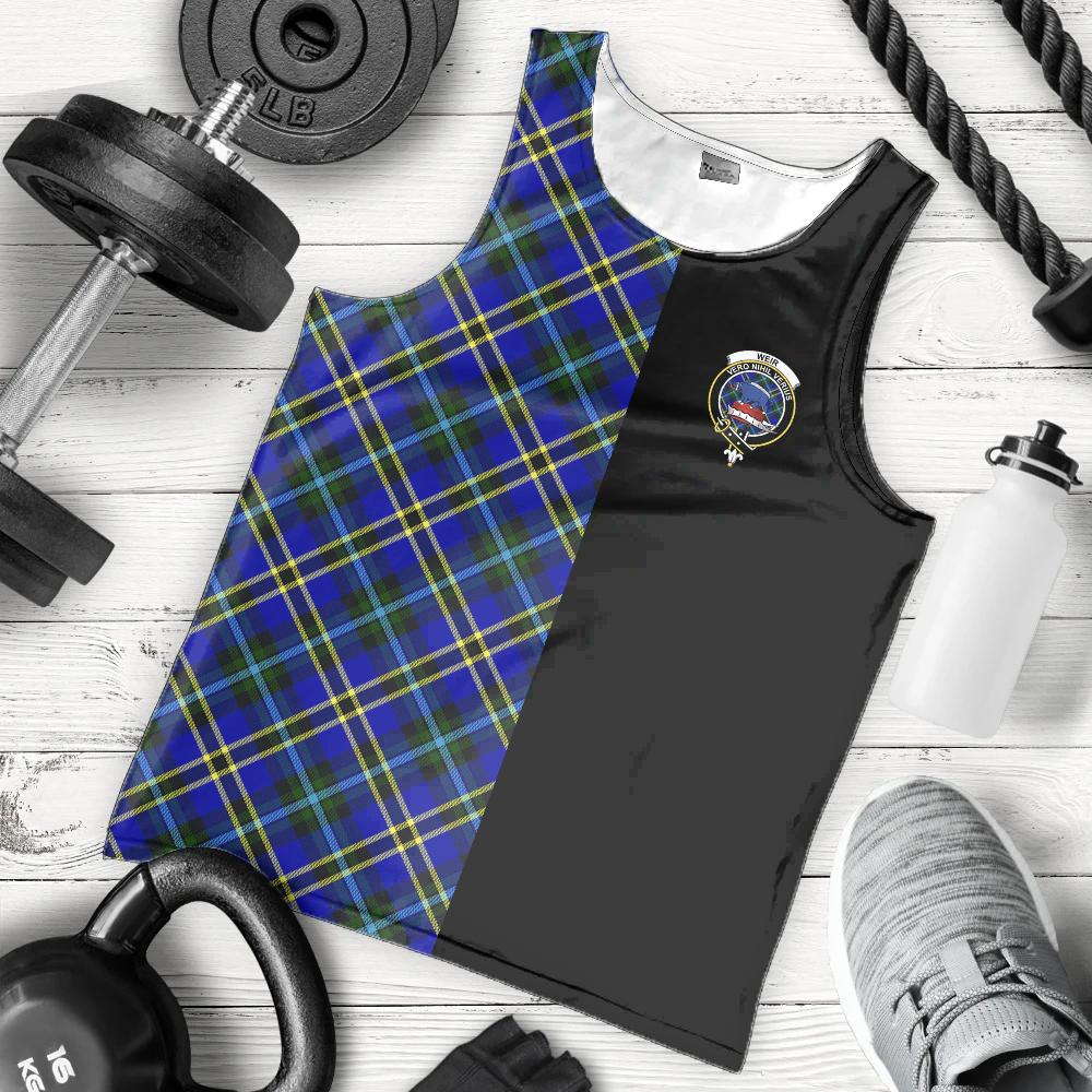 Weir Modern Tartan Crest Men's Tank Top - Cross Style