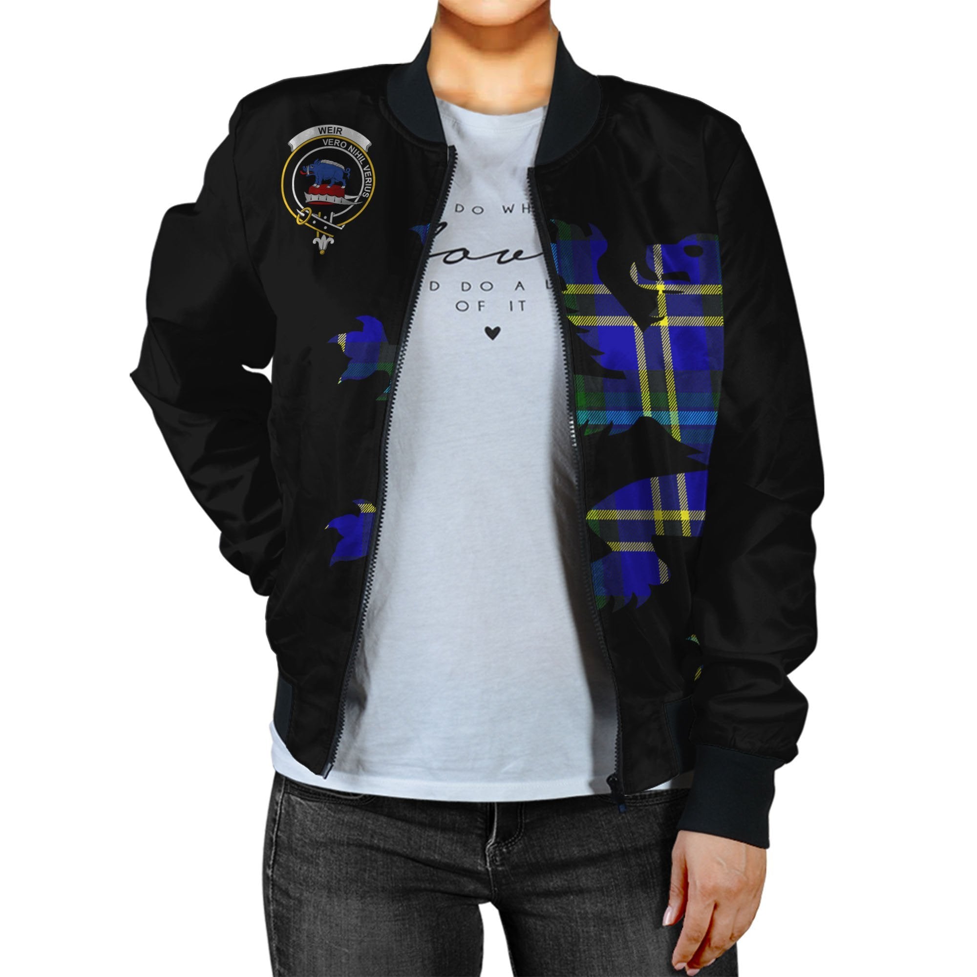 Weir Tartan Bomber Jacket Lion & Thistle