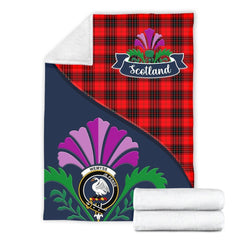 Wemyss Tartan Crest Premium Blanket - Thistle Style