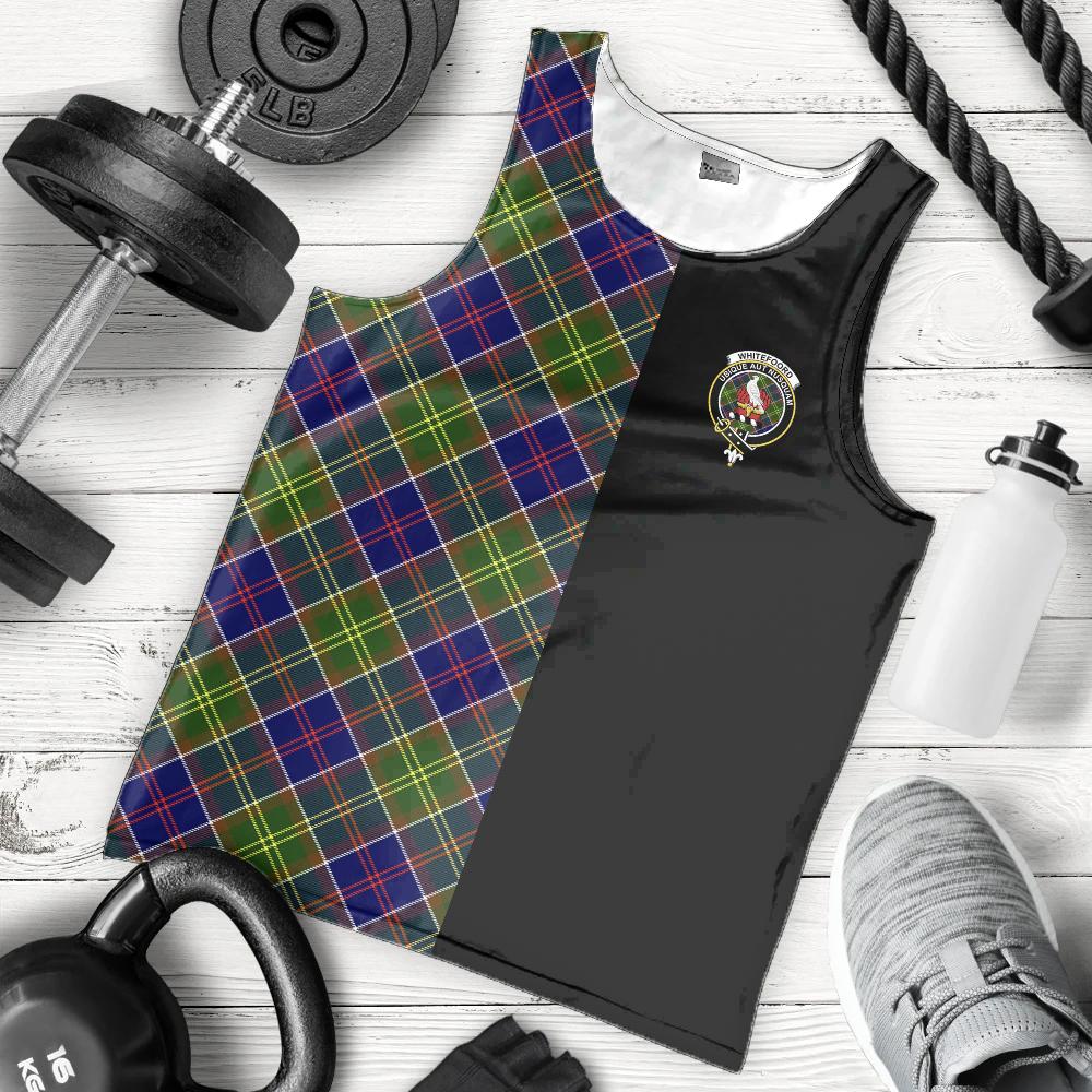 Whitefoord Modern Tartan Crest Men's Tank Top - Cross Style