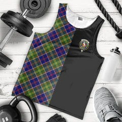 Whitefoord Modern Tartan Crest Men's Tank Top - Cross Style