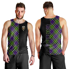 Whitefoord Modern Tartan Crest Men's Tank Top - Cross Style