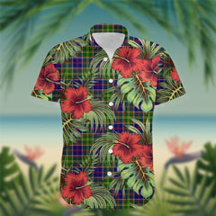 Whiteford Tartan Hawaiian Shirt Hibiscus, Coconut, Parrot, Pineapple - Tropical Garden Shirt