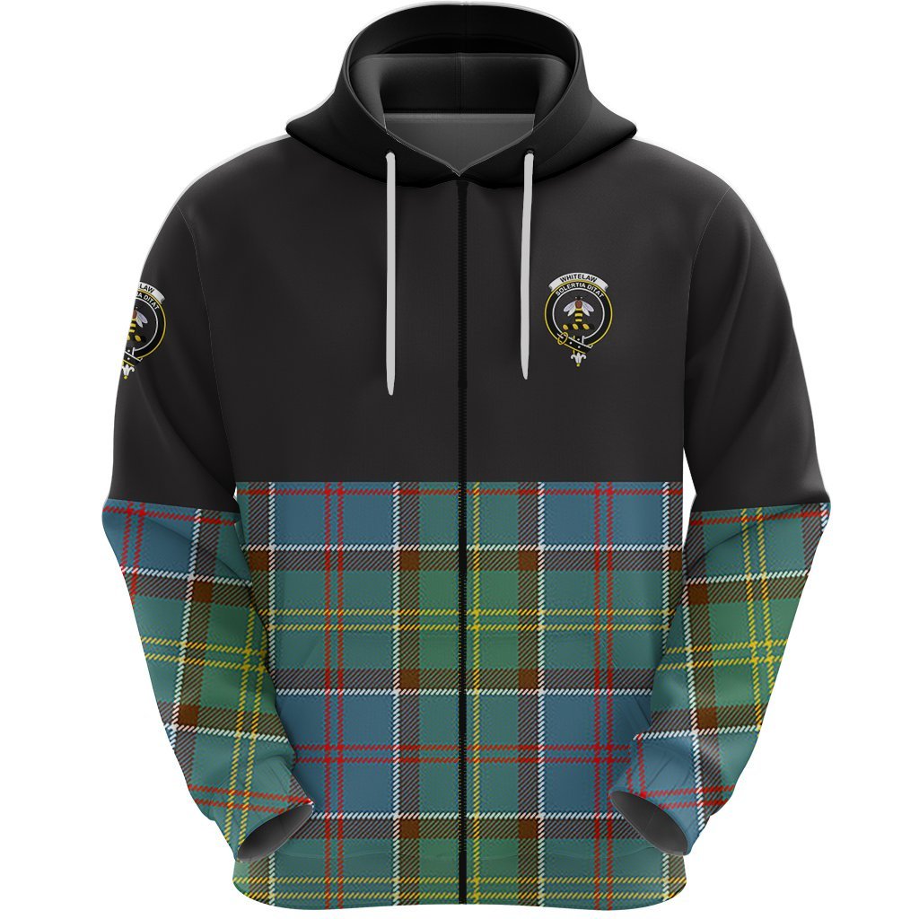 Whitelaw Clan Half Of Tartan Zipper Hoodie