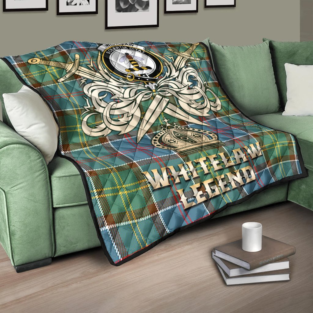 Whitelaw Tartan Crest Legend Gold Royal Premium Quilt