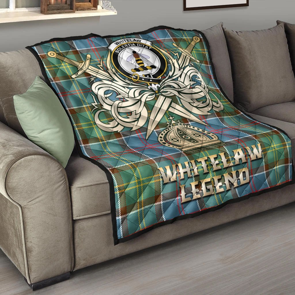 Whitelaw Tartan Crest Legend Gold Royal Premium Quilt