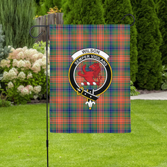 Wilson Ancient Tartan Crest Garden Flag