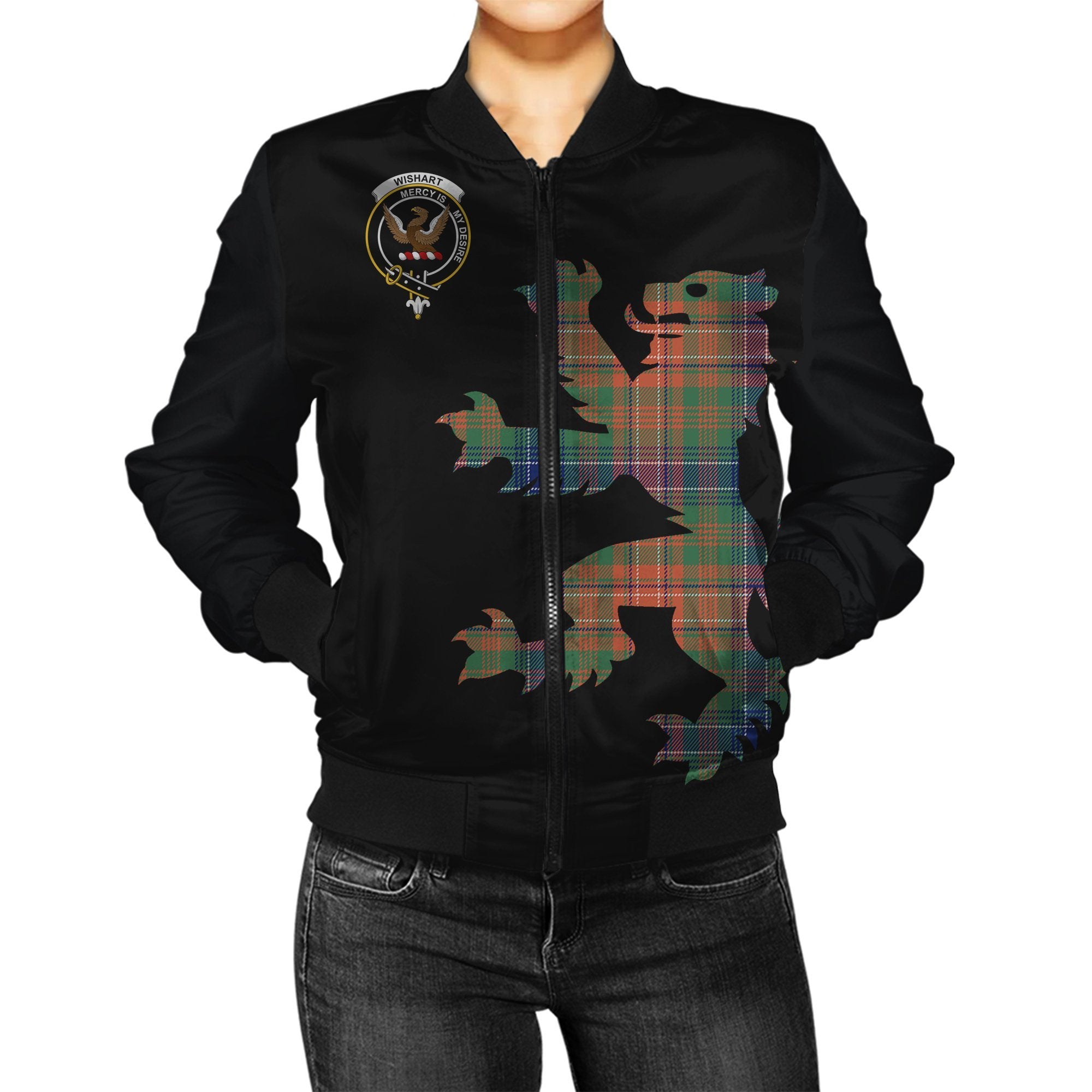 Wishart Tartan Bomber Jacket Lion & Thistle