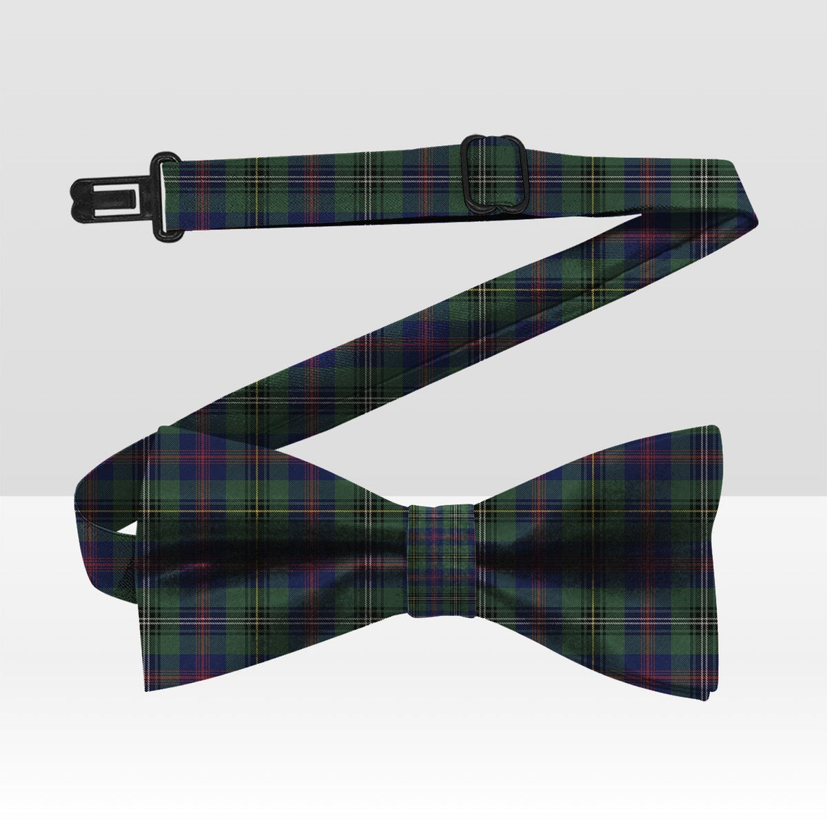 Wood Modern Tartan Bow Tie