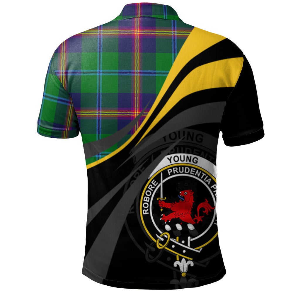 Young Modern Tartan Polo Shirt - Royal Coat Of Arms Style