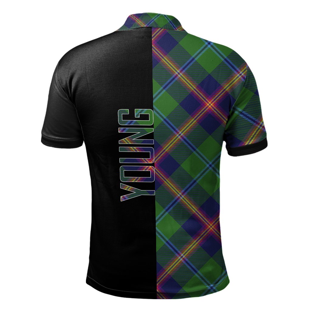 Young Modern Tartan Polo Shirt Half of Me - Cross Style