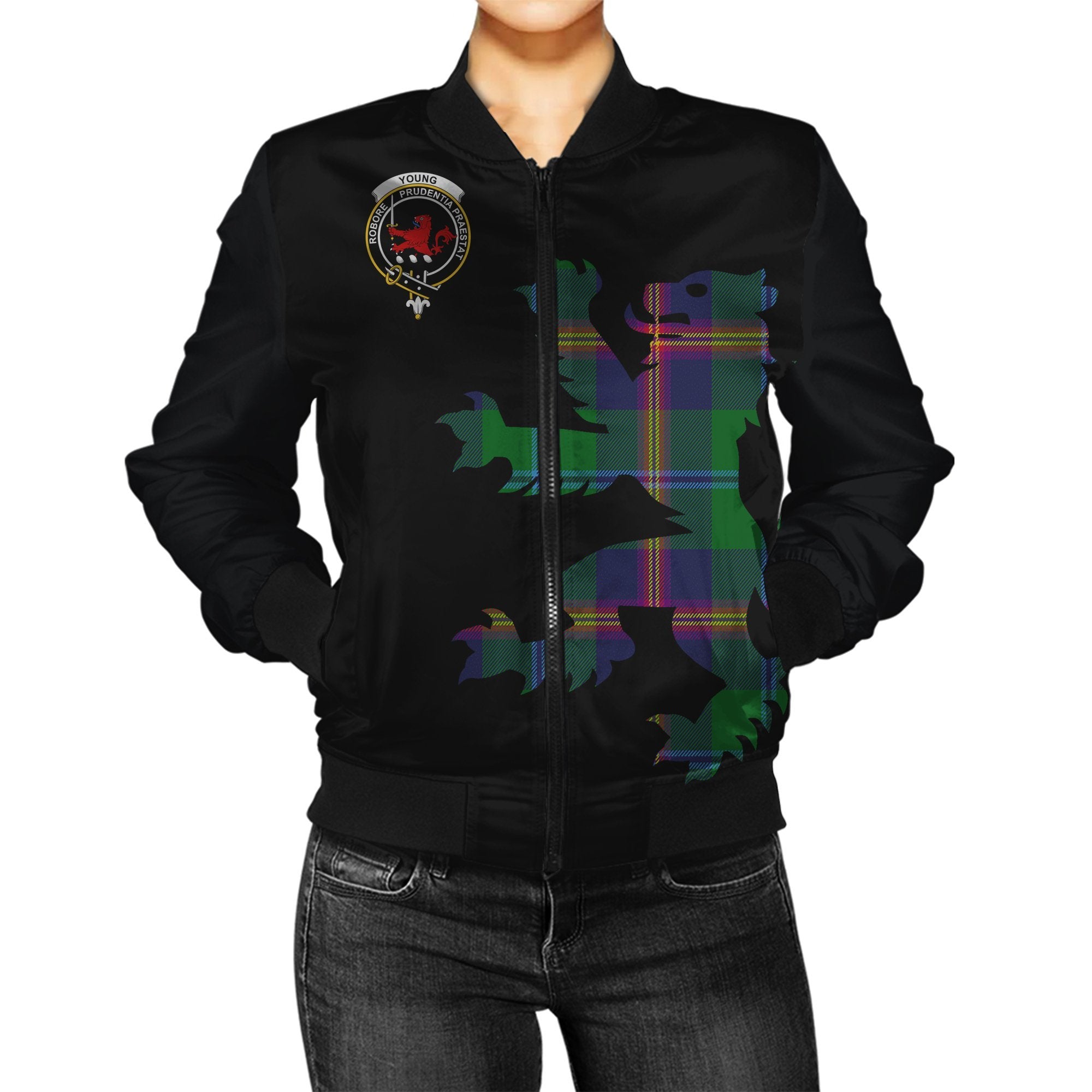 Young Tartan Bomber Jacket Lion & Thistle