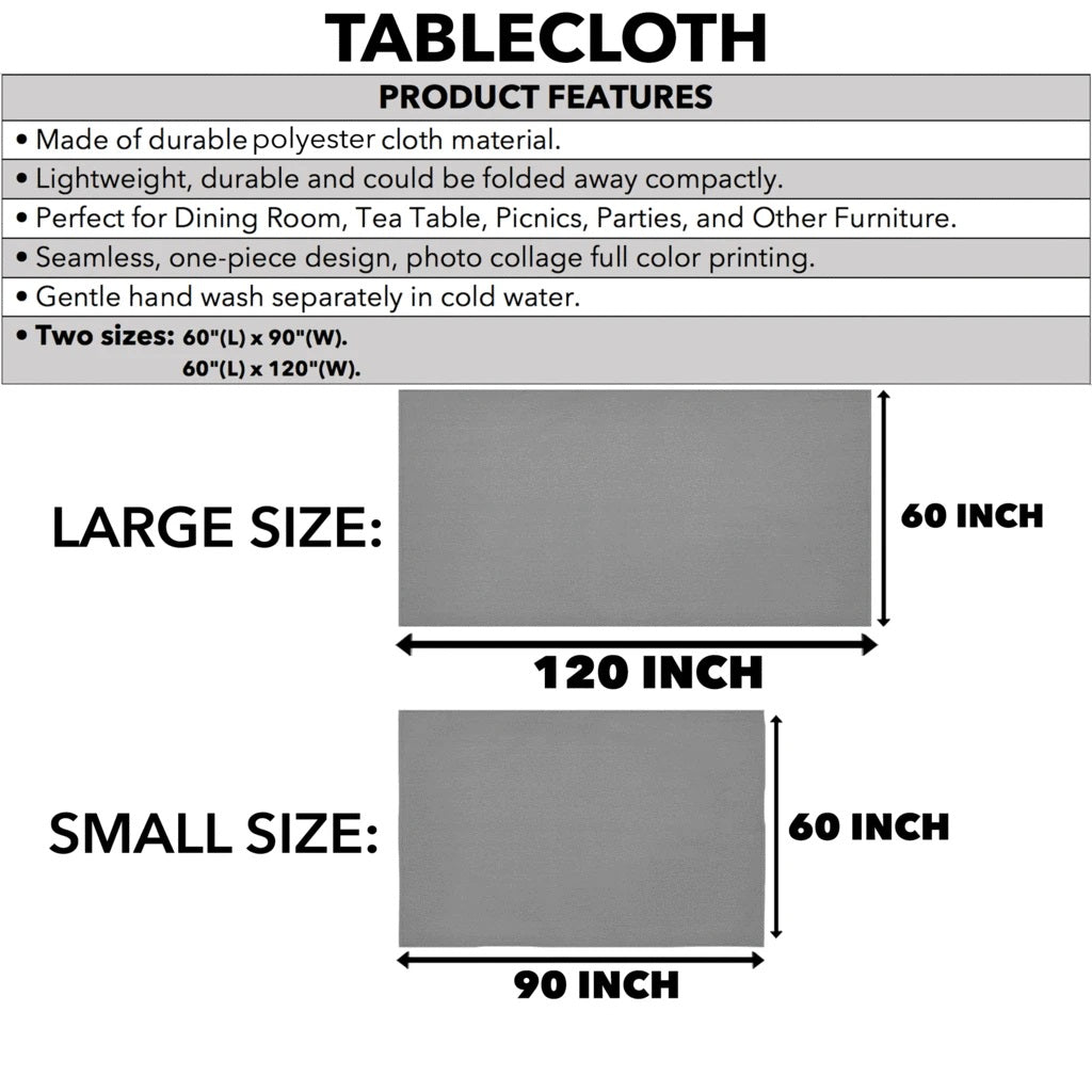 Bruce Crest Tablecloth - Black Style