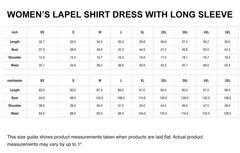 Douglas Black Tartan Women's Lapel Shirt Dress With Long Sleeve