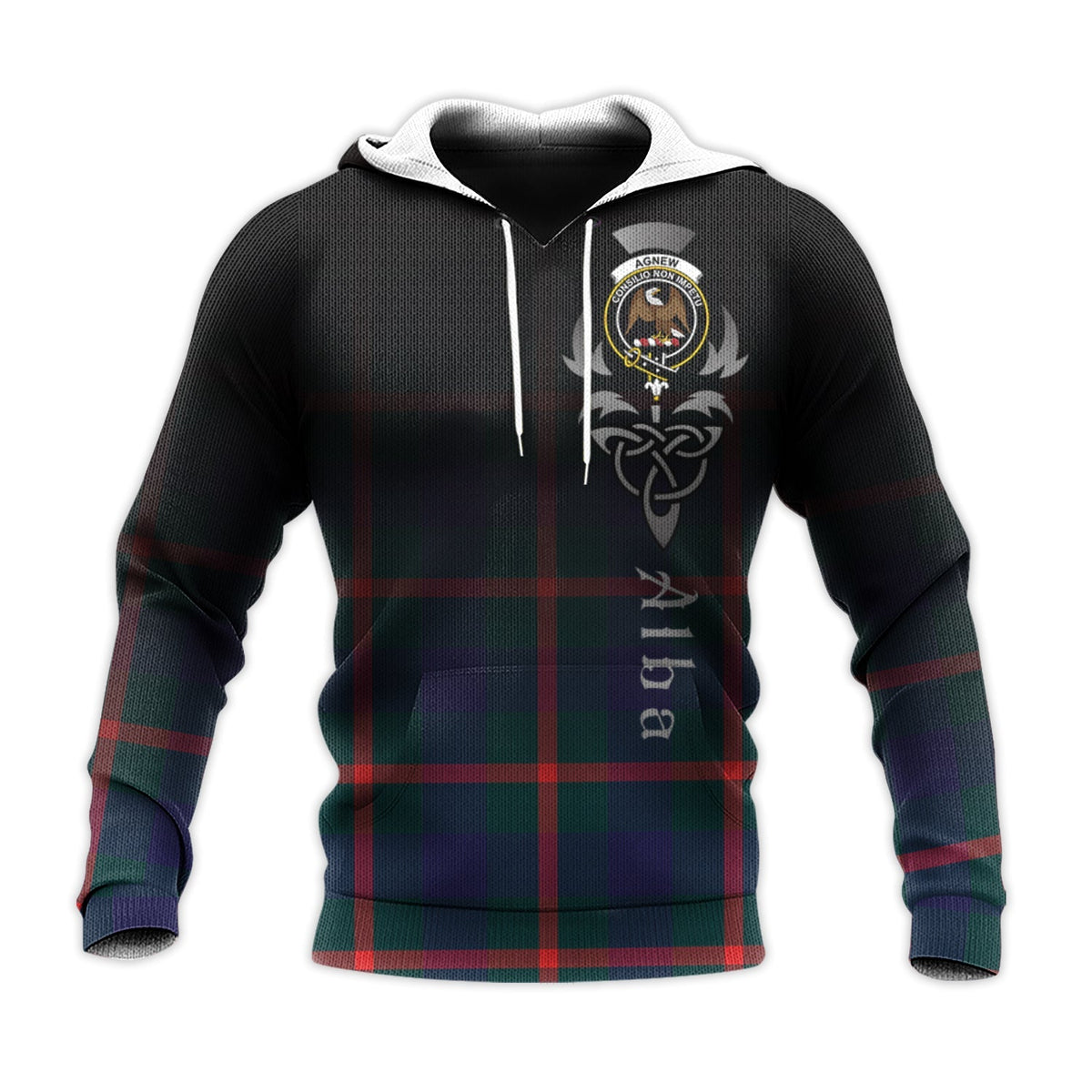 Agnew Modern Tartan Hoodie - Alba Celtic Style