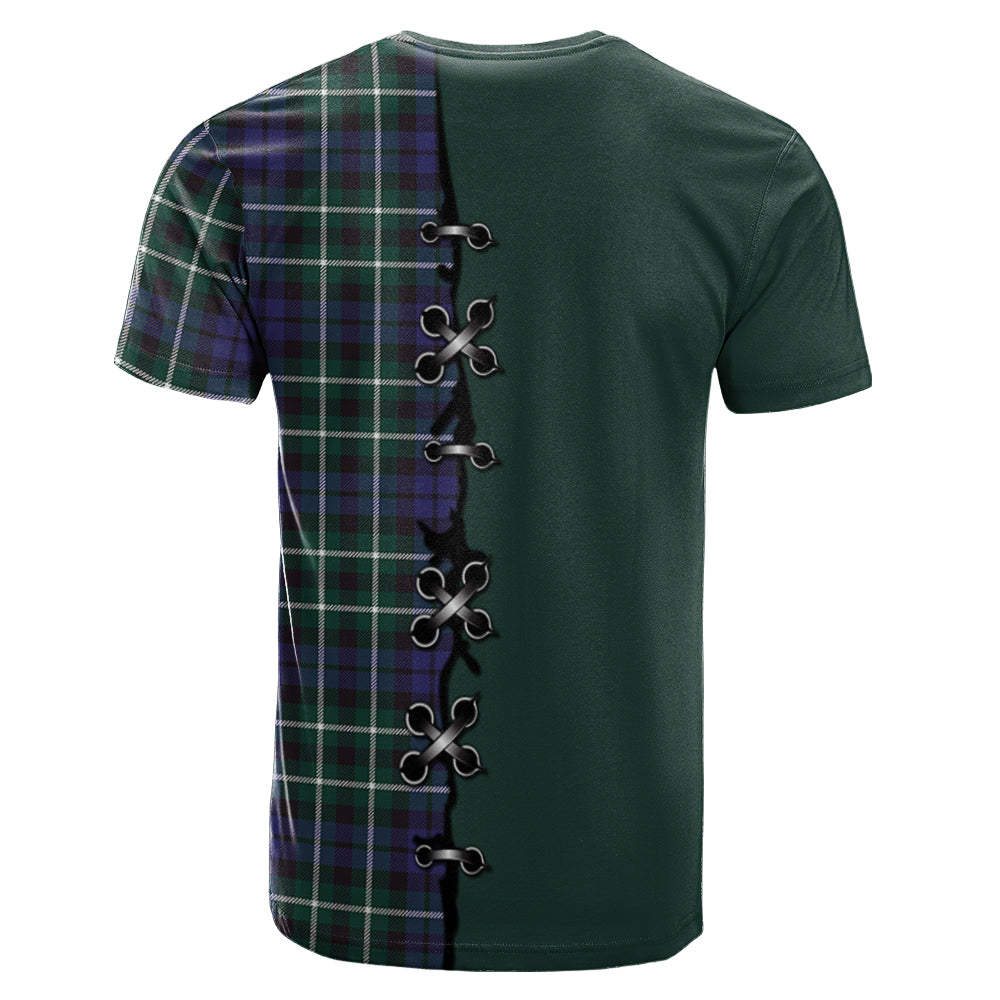 Allardice Tartan T-shirt - Lion Rampant And Celtic Thistle Style