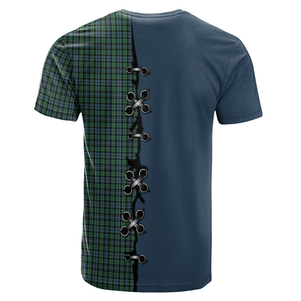 Arbuthnot Tartan T-shirt - Lion Rampant And Celtic Thistle Style