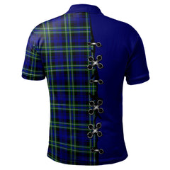 Arbuthnot Modern Tartan Polo Shirt - Lion Rampant And Celtic Thistle Style