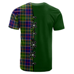 Arnott Tartan T-shirt - Lion Rampant And Celtic Thistle Style