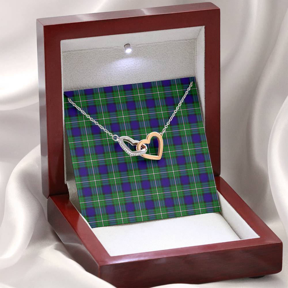 Alexander Tartan Interlocking Hearts Necklace