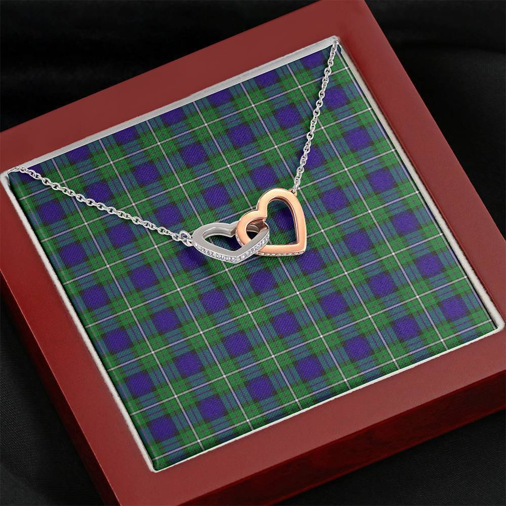 Alexander Tartan Interlocking Hearts Necklace