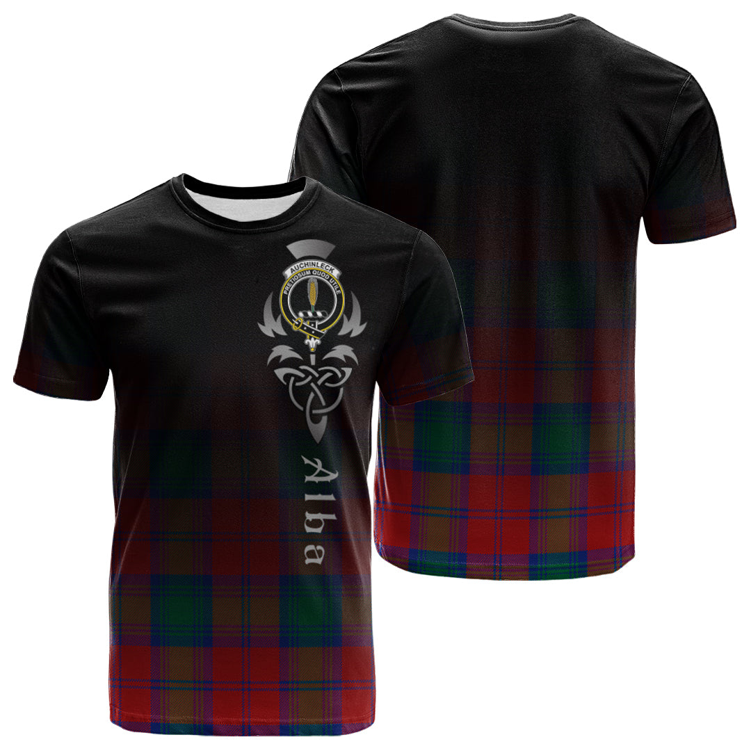 Auchinleck Tartan Crest T-shirt - Alba Celtic Style