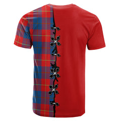 Blane Tartan T-shirt - Lion Rampant And Celtic Thistle Style