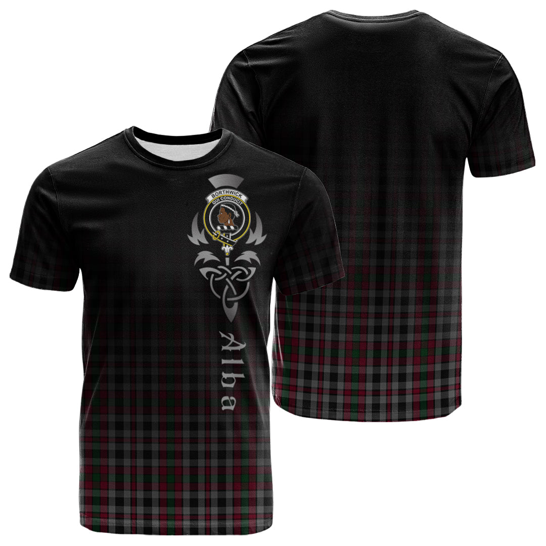 Borthwick Tartan Crest T-shirt - Alba Celtic Style