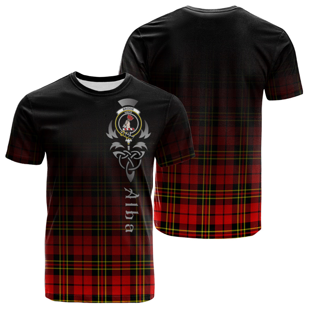 Brodie Modern Tartan Crest T-shirt - Alba Celtic Style