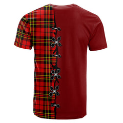 Brodie Modern Tartan T-shirt - Lion Rampant And Celtic Thistle Style