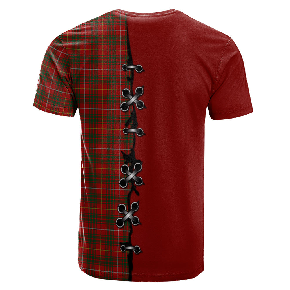 Bruce Tartan T-shirt - Lion Rampant And Celtic Thistle Style