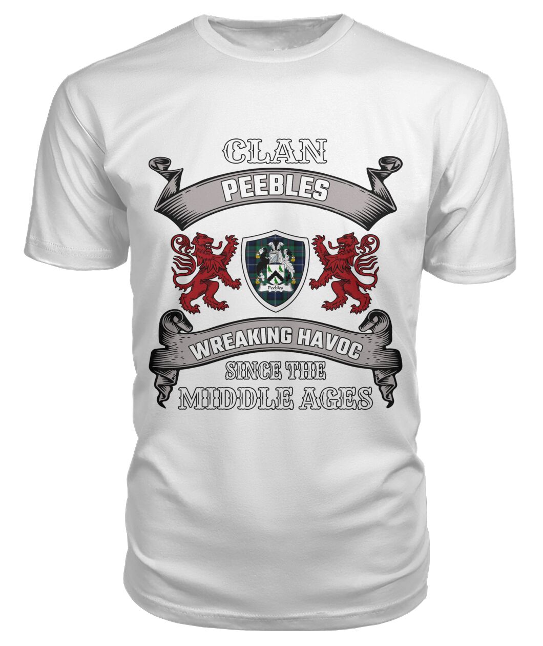 Peebles Family Tartan 2D T-Shirt