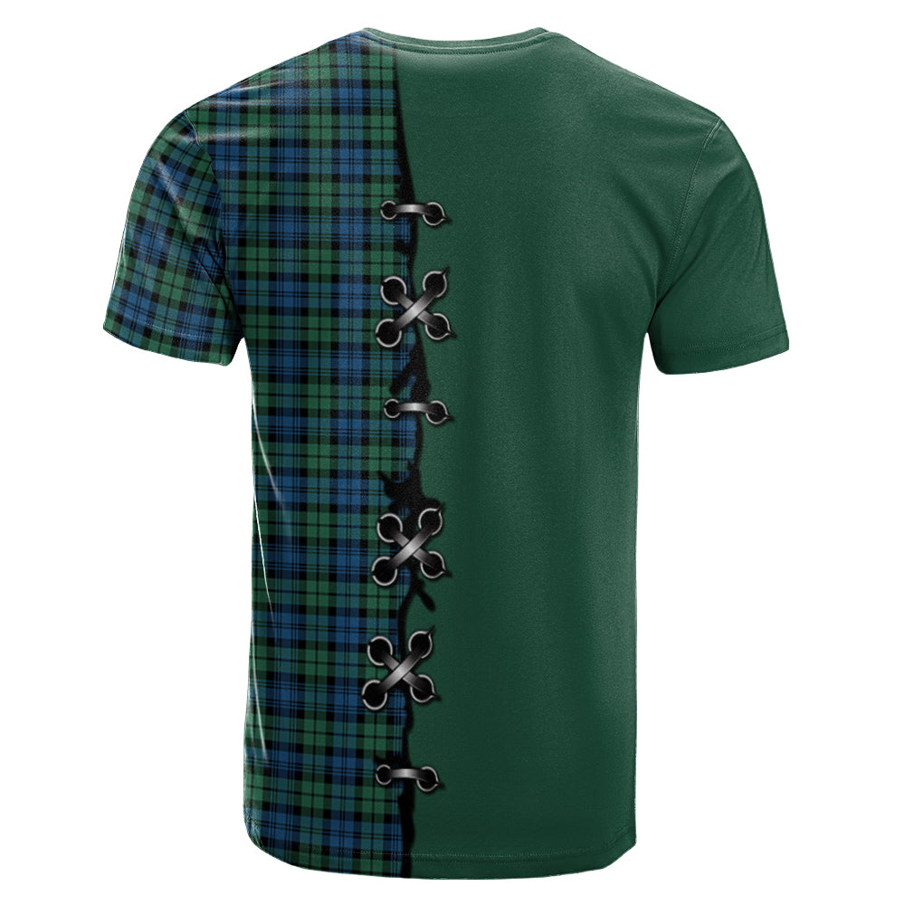 Campbell Ancient 02 Tartan T-shirt - Lion Rampant And Celtic Thistle Style