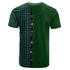 Campbell of Argyll 02 Tartan T-shirt - Lion Rampant And Celtic Thistle Style