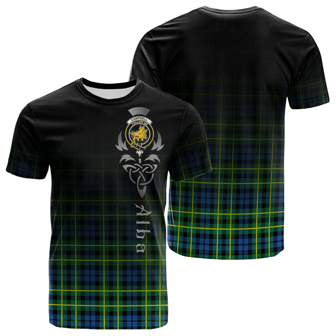 Campbell Of Breadalbane Ancient Tartan Crest T-shirt - Alba Celtic Style